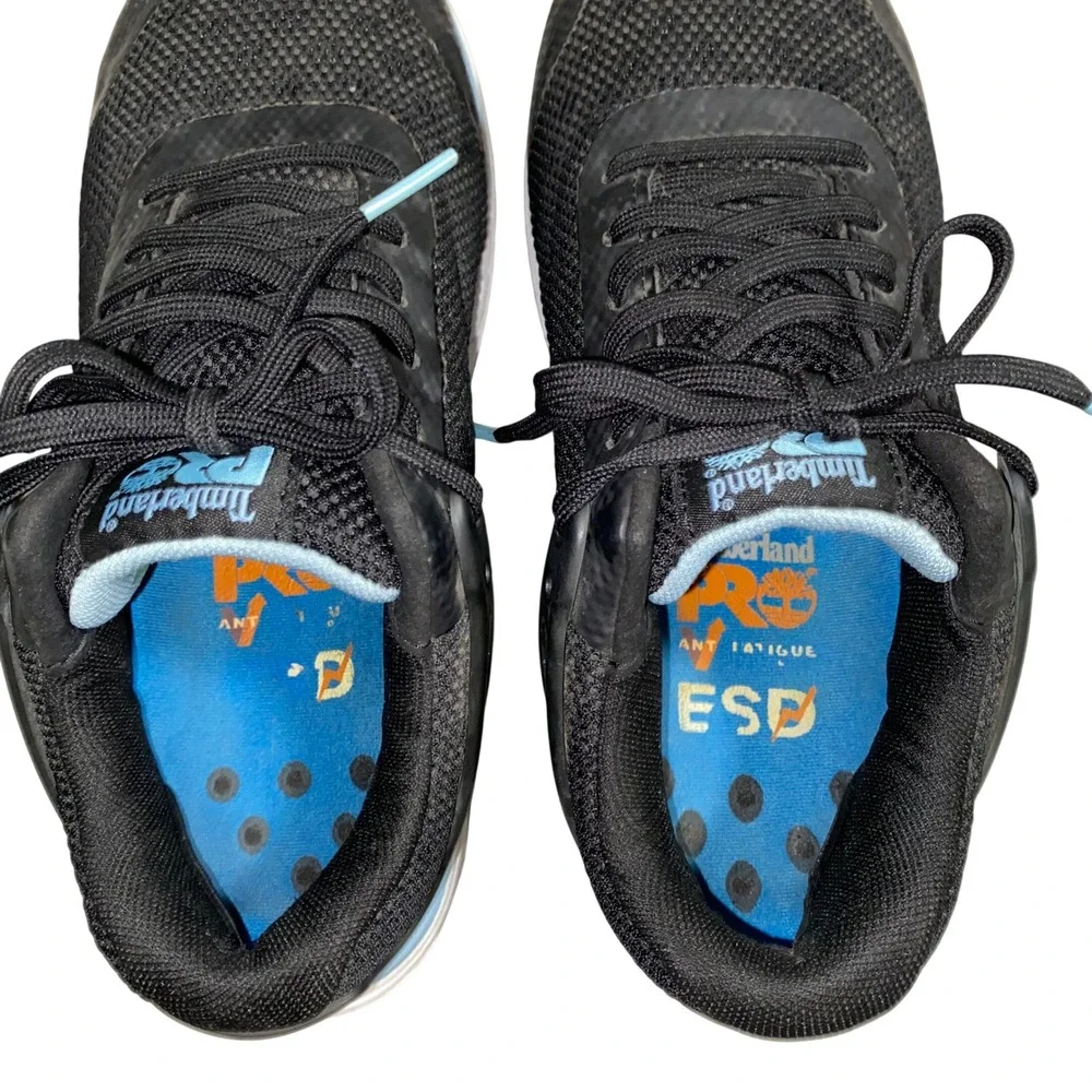 Timberland PRO Womens ReBOTL Composite Toe ESD Work Shoes Black Blue A5S6P Sz 7